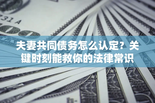 济南夫妻共同债务怎么认定？关键时刻能救你的法律常识