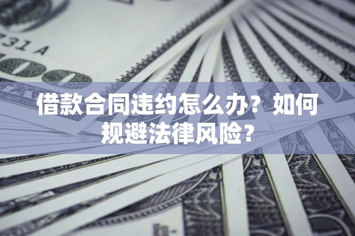济南借款合同违约怎么办？如何规避法律风险？